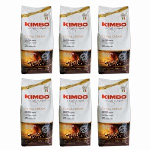 6x Kimbo Extra Cream 1 kg whole bean