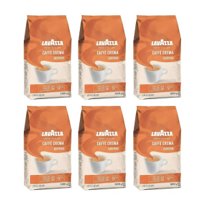 6x Lavazza Caffe Crema Gustoso 1kg ziarnista