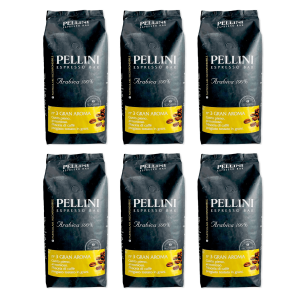6x Pellini No3 Gran Aroma 1kg kawa ziarnista