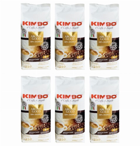 6x Kimbo Aroma Gold 1kg ziarnista