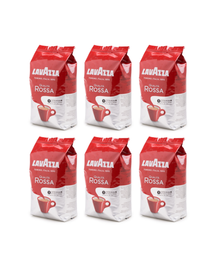 6x Lavazza Rossa 1 kg ziarnista