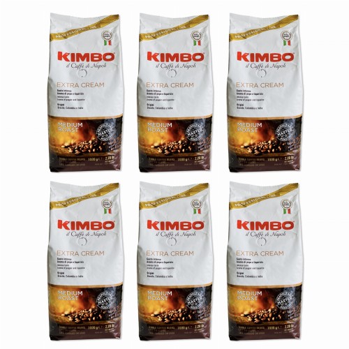 6x Kimbo Extra Cream 1 kg ziarnista