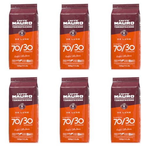 6x Mauro De Luxe Kawa ziarnista 1kg