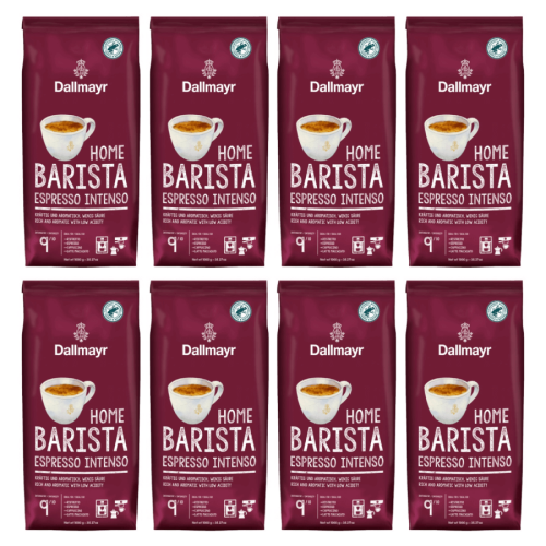 8x Dallmayr Home Barista Intenso 1kg ziarnista