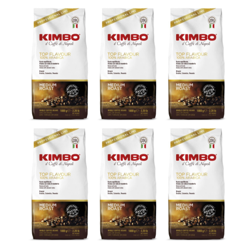 6x Kimbo Top Flavour 1 kg ziarnista