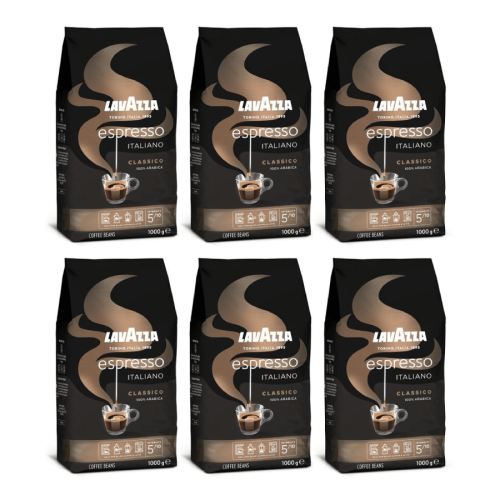 6x Lavazza Caffe Espresso Italiano Classico 1 kg ziarnista