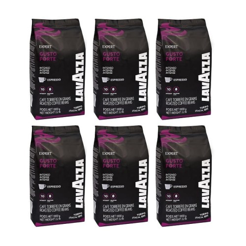 6x Lavazza Expert Gusto Forte 1 kg ziarnista