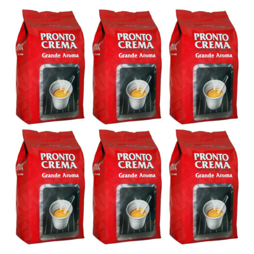 6x Lavazza Pronto Crema Grande Aroma 1kg ziarnista