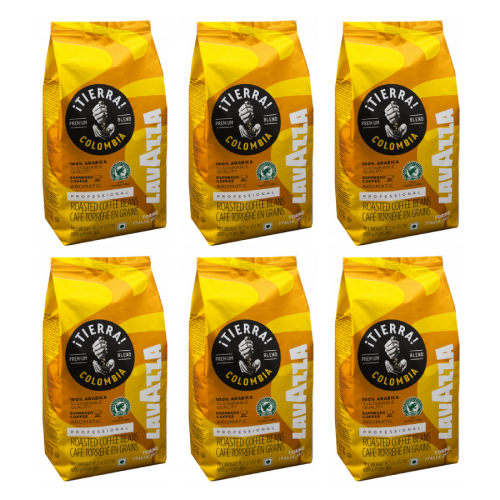 6x Lavazza Tierra Colombia 1kg ziarnista