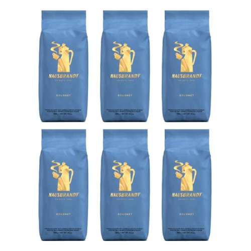6x Hausbrandt Gourmet 1 kg ziarnista