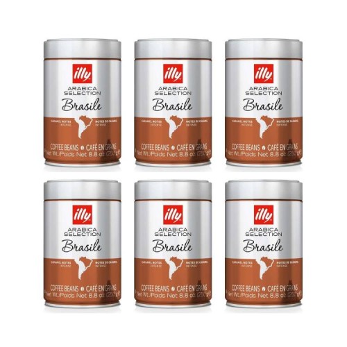 6x Illy MonoArabica Brazil 250g ziarnista (puszka)