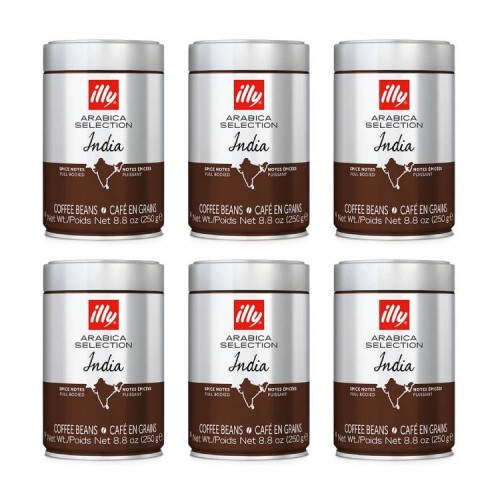 6x Illy MonoArabica India 250g ziarnista