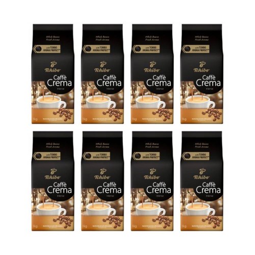 8x Tchibo Caffe Crema Intense 1kg ziarnista