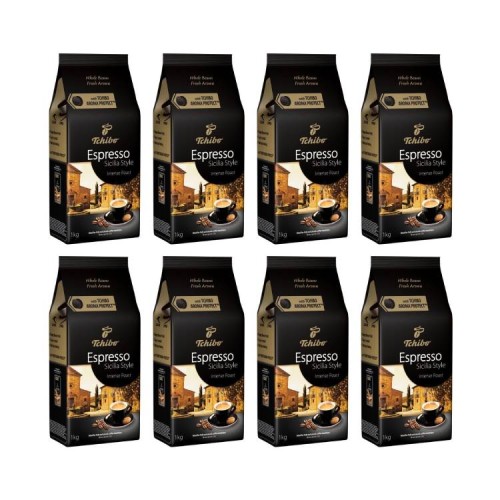 8x Tchibo Sicilia Style 1kg ziarnista