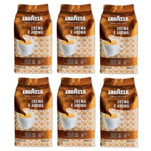 6x Lavazza Crema Aroma 1 kg whole bean