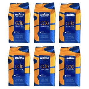 6x Lavazza Gold Selection 1kg whole bean