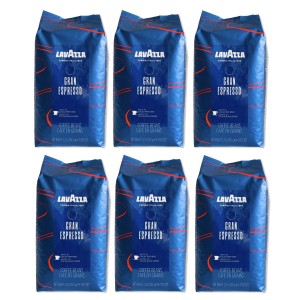 6x Lavazza Gran Espresso 1 kg whole bean