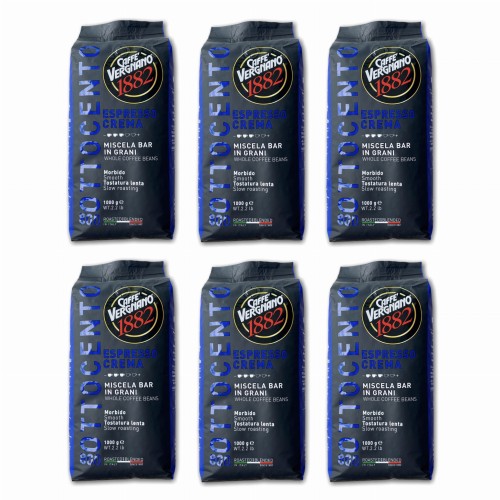 6x Vergnano Espresso Crema 800 1kg ziarnista
