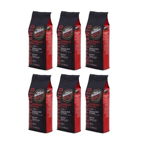6x Vergnano Espresso Ricco 700 1kg ziarnista