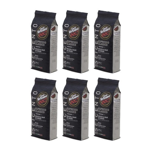 6x Vergnano Espresso Classico 600 1kg ziarnista
