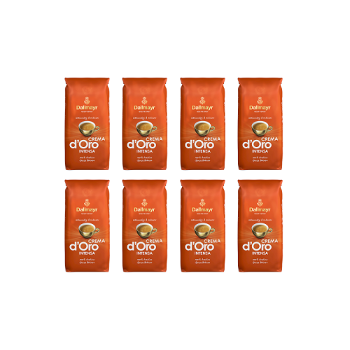 8x Dallmayr Crema D’Oro Intensa 1 kg ziarnista
