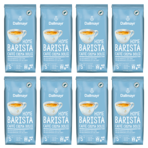 8x Dallmayr Home Barista Dolce 1kg whole bean