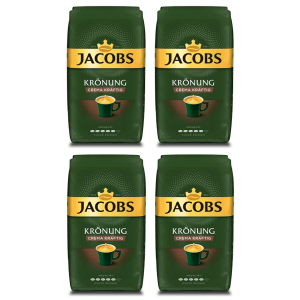 4x Jacobs Kronung Kraftig 1kg whole bean