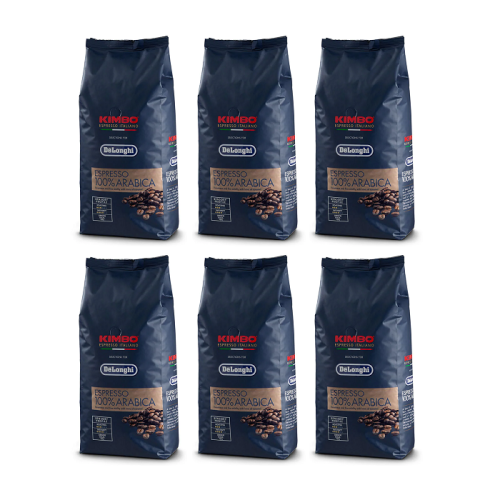 6x Kimbo Delonghi 100% Arabica 1 kg ziarnista
