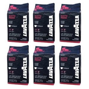 6x Lavazza Expert Gusto Pieno 1kg whole bean