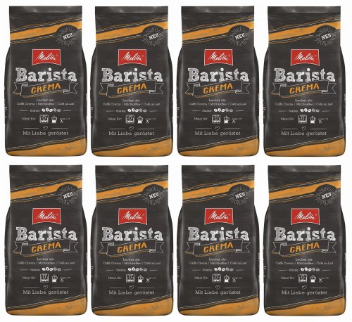 8x Melitta Barista Crema 1 kg ziarnista