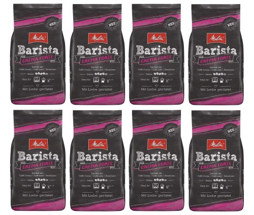 8x Melitta Barista Crema Forte 1 kg ziarnista