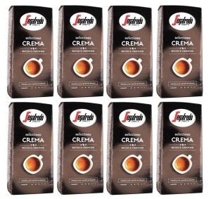 8x Segafredo Selezione Crema 1kg whole bean