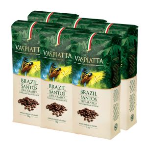 6x Vaspiatta Brazil Santos 1kg whole bean