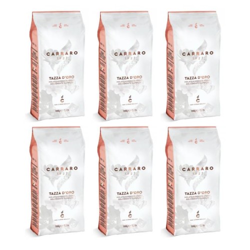 6x Carraro Tazza d’Oro 1 kg ziarnista