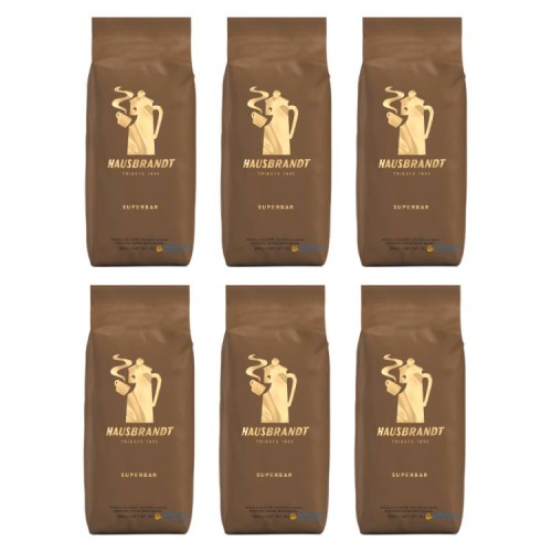 6x Hausbrandt Superbar 1 kg ziarnista