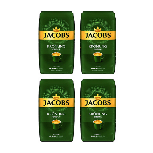 4x Jacobs Kronung Caffe Crema 1 kg ziarnista