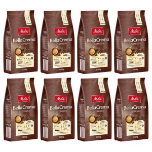 8x Melitta BellaCrema Espresso 1kg ziarnista