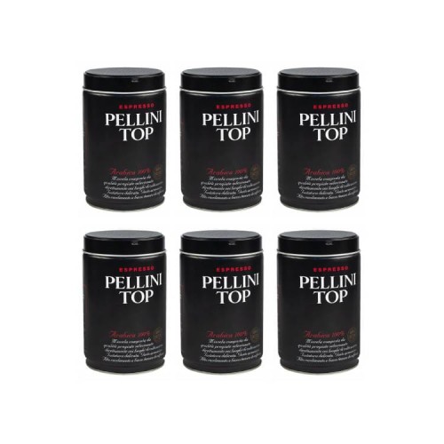 6x Pellini Top 250 g mielona (puszka)